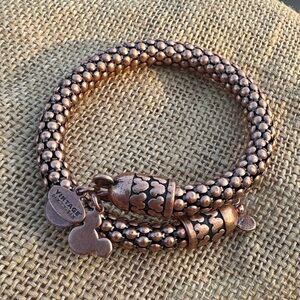 Disney Parks Alex & Ani Mickey Mouse Gift of Wisdom Wrap bracelet rose gold